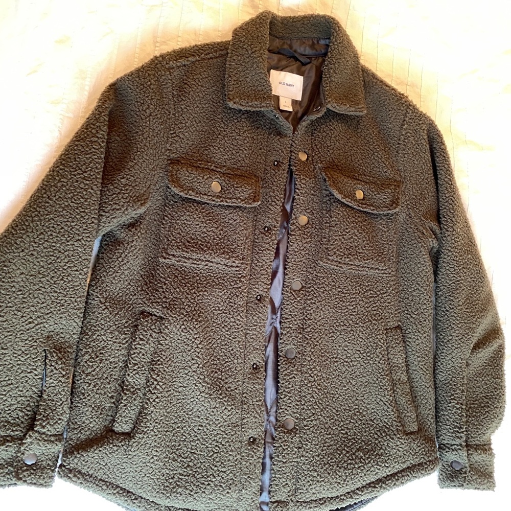 Unisex plush coat (oversized coat) Olive